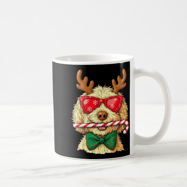 Mug Cute Goldendoodle Dogs Christmas Lights Golden Doo (Droite)
