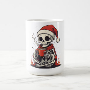 Mug Cute Gothic Skeleton Santa Cocoa - Chemise de Noël
