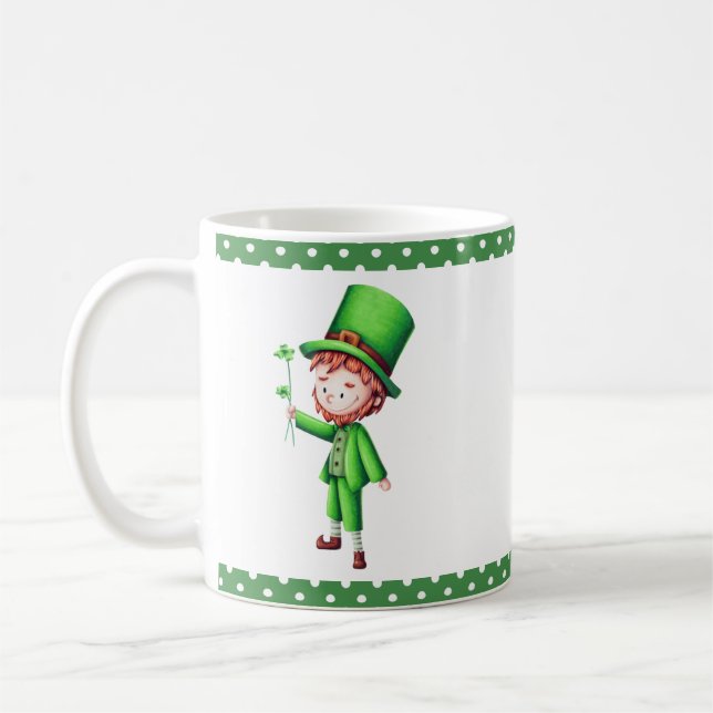 Mug Cute Green Leprechaun (Gauche)