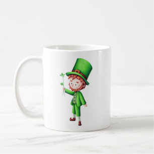 Mug Cute Green Leprechaun Shamrock