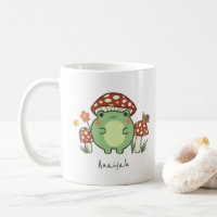 Cute grenouille et champignons Cottage Core | Nom