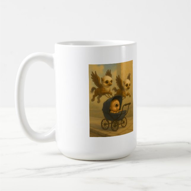 Mug Cute Griffins & Baby Cyclops Mythologie Imaginaire (Gauche)