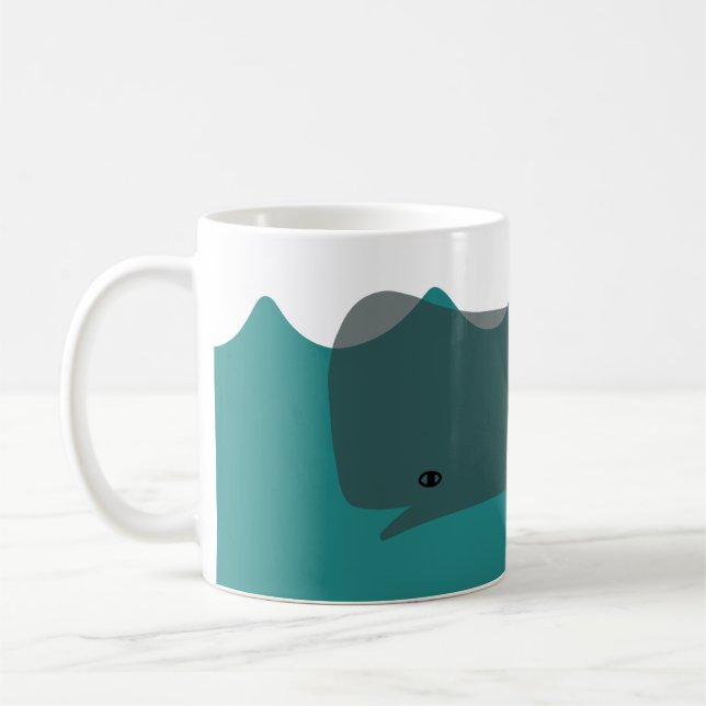 Mug Cute Gris Baleine Art De l'environnement Baleines  (Gauche)
