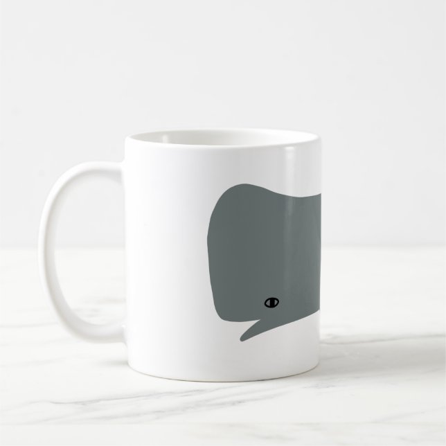 Mug Cute Gris Baleine Art De l'environnement Baleines  (Gauche)