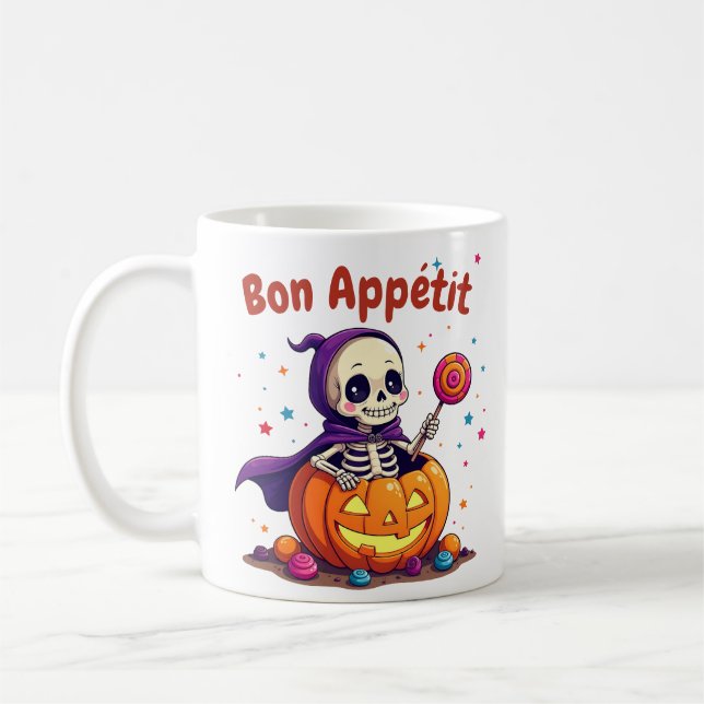 Mug Cute Halloween bébé squelette muge (Gauche)
