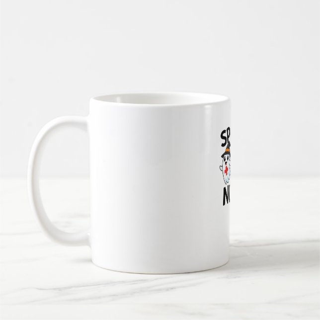 Mug Cute Halloween Nurse Ghosts Cartoon classique T-Sh (Gauche)