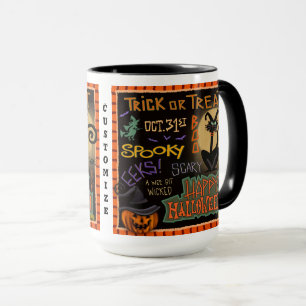 Mug Cute Halloween Spook Chat Fun Citrouille personnal