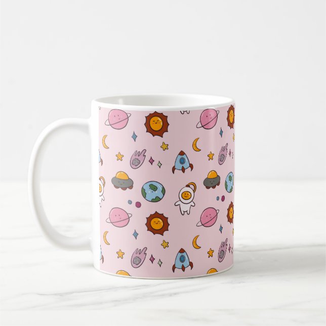 Mug Cute Hand-drawn Little Planet (Gauche)