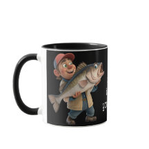 Cute/Happy Fisherman avec un Big Fish Magic Café
