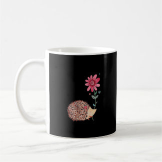 Mug Cute Hérisson Vintage & Fleur Art & Cadeau