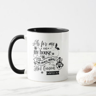 Mug Cute hiver cacao chaud météo mot art