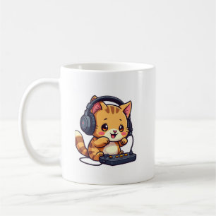 Mug Cute Kawaii Chat Jouer à des jeux vidéo - Gam ador