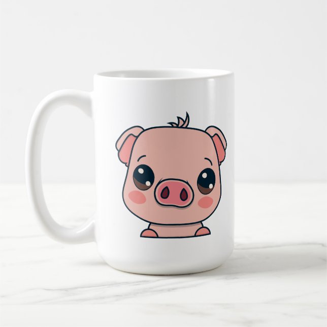 Mug Cute Kawaii Chibi Cochon (Gauche)