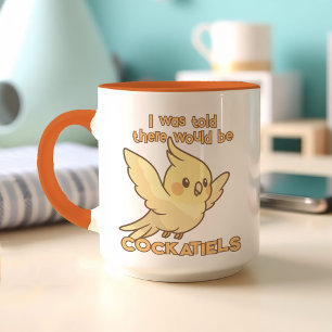 Mug Cute Kawaii Cockatiel Adorable Jaune Oiseau Animal