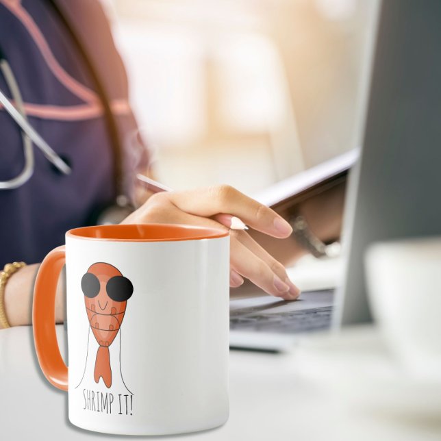 Mug Cute kawaii crevettes de la mer muqueuse (Enjoy a cup of coffee at work)