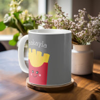 Cute Kawaii Fries françaises avec nom personnalisé
