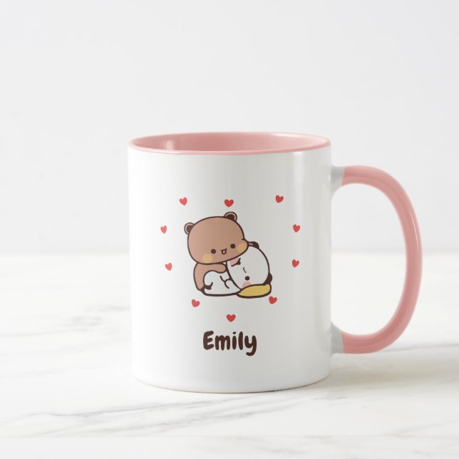 Mug Cute Kawaii Panda | Personnalisé Ajoutez votre nom (Droite)