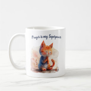 Mug Cute Kitten Prayer est mon super-pouvoir