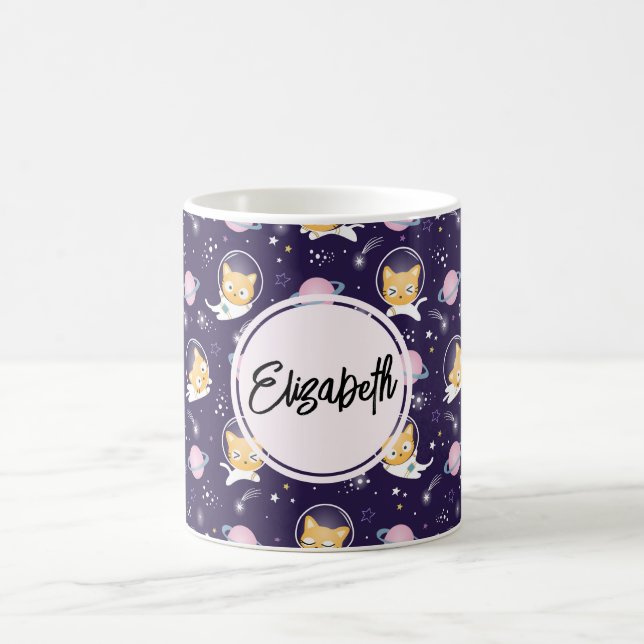 Mug Cute Kitty Chat Astronauts Motif (Centre)