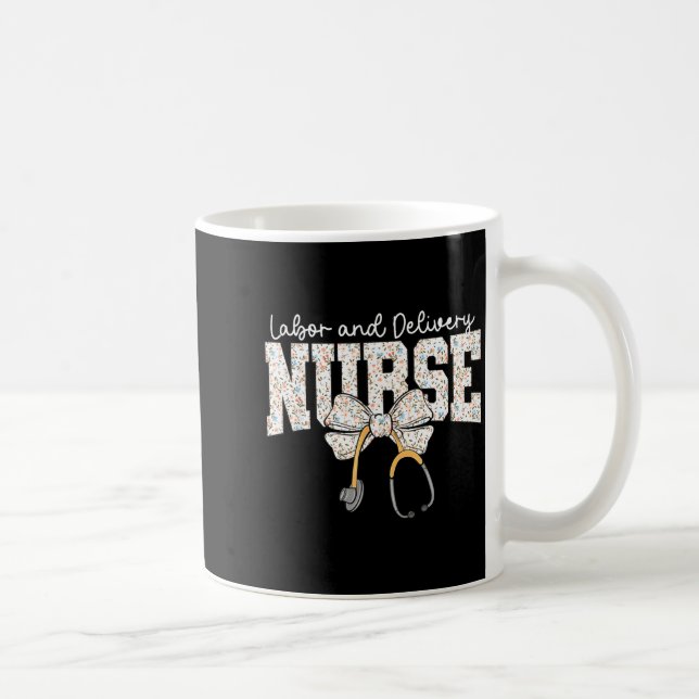 Mug Cute Labor And Delivery Nurse Stethoscope Coquette (Droite)