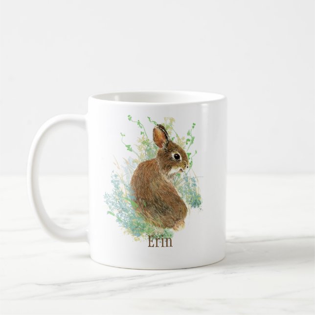 Mug Cute lapin Lapin Animal animal de compagnie Nom pe (Gauche)