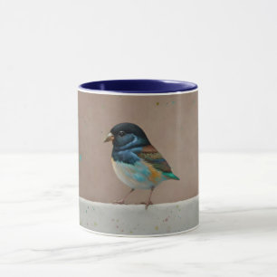 Mug Cute Little Bird sur une clôture de la coupe d'art