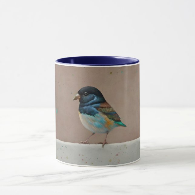 Mug Cute Little Bird sur une clôture de la coupe d'art (Centre)