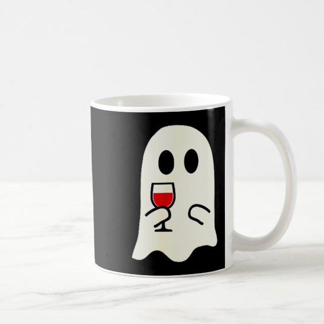 Mug Cute Little Ghost Red Wine Gl Halloween  (Droite)
