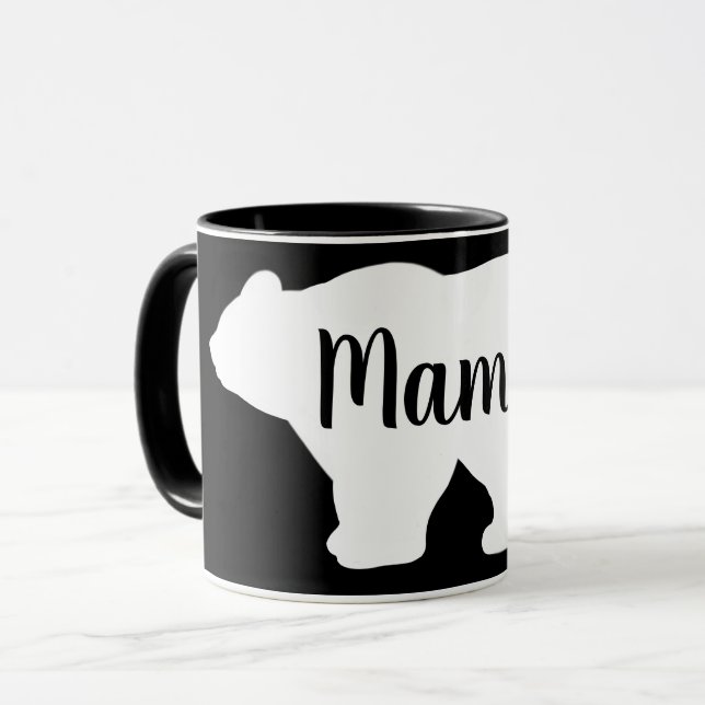 Mug Cute Mama ours design mère cadeau de jour (Devant gauche)