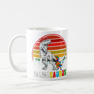 Mug Cute Mamasaurus T rex Dinosaur Mama Autisme