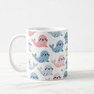 Mug Cute 🦭 minimaliste de la bouge 💙 💗