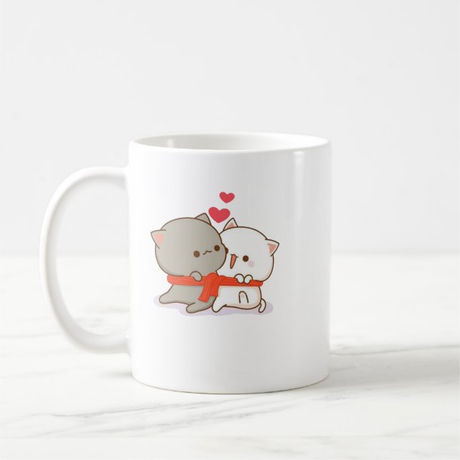 Mug Cute Mochi Peach Cat (Gauche)