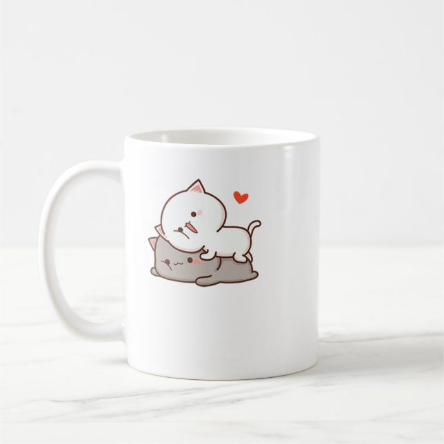 Mug Cute Mochi Peach Cat (Gauche)