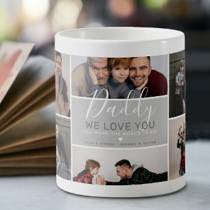 Mug Cute Modern Daddy Photo Collage Cadeau