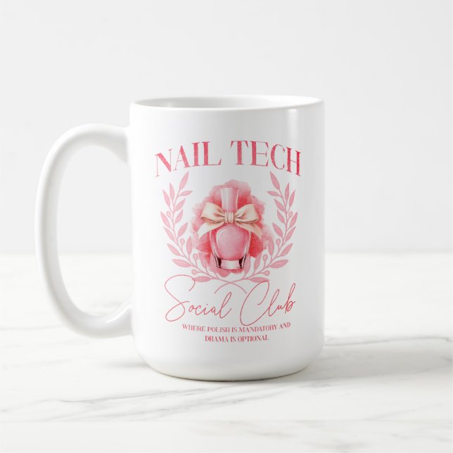 Mug Cute Nail tech Coquette Nail Polonais Social Club (Gauche)