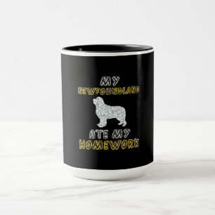 Mug Cute Newfie Mon Terre-Neuve a mangé mes devoirs