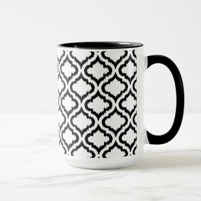 Mug Cute noir et blanc ikat motif marocain (Droite)