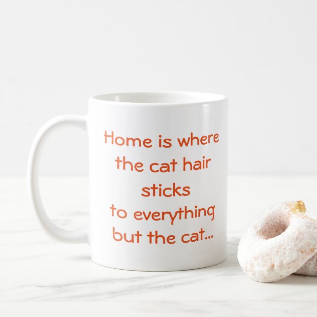 Mug Cute Orange Cartoon Maison de chat est...Design de (Avec donut)