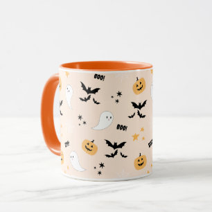 Mug Cute Orange Halloween Boo