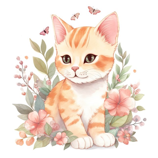 Mug Cute Orange Kitten World's Best Cat Mom (Créateur téléchargé)