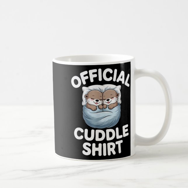 Mug Cute Otter Couple Cozy Cuddle  (Droite)