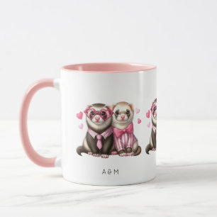 Mug Cute Otter Couple dans Love Valentine's Day