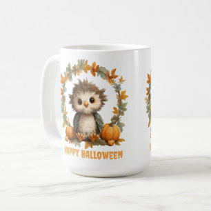 Mug Cute Owl Citrouille Halloween design heureux