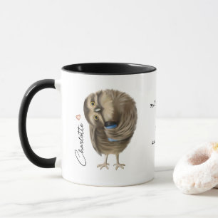 Mug Cute Owl Funny Love Script Nom personnalisé