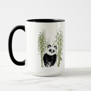 Mug Cute Panda assise en bambou