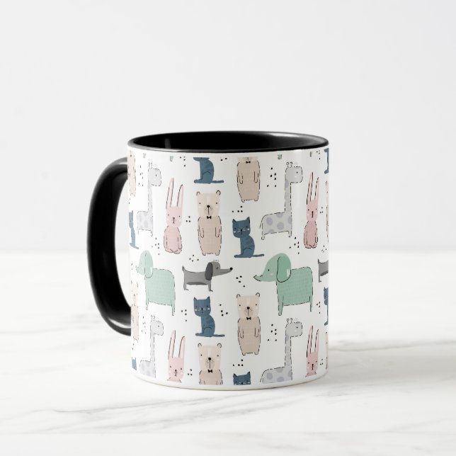 Mug Cute Pastel Baby Motif animal (Devant gauche)