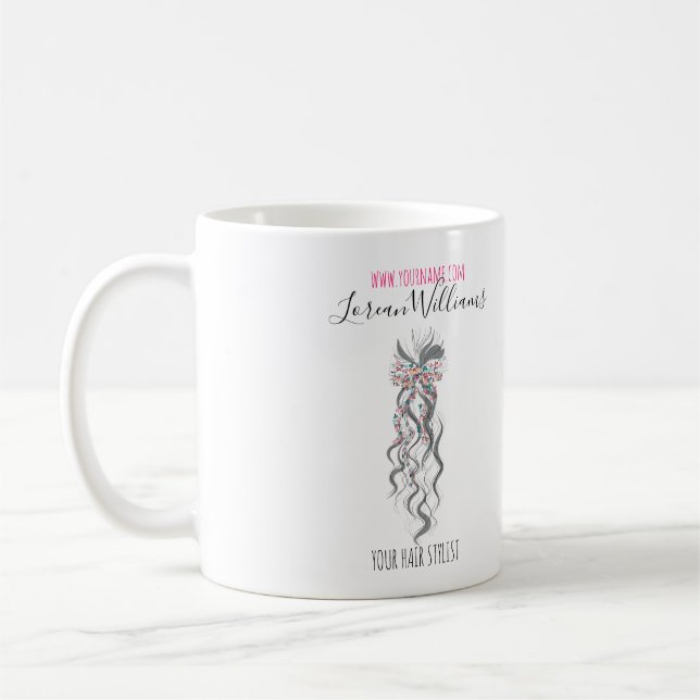 Mug Cute Pastel Bride Wavy Coiffeuse Salon de coiffure (Gauche)