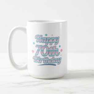 Mug Cute Pastel Fête le 70e anniversaire