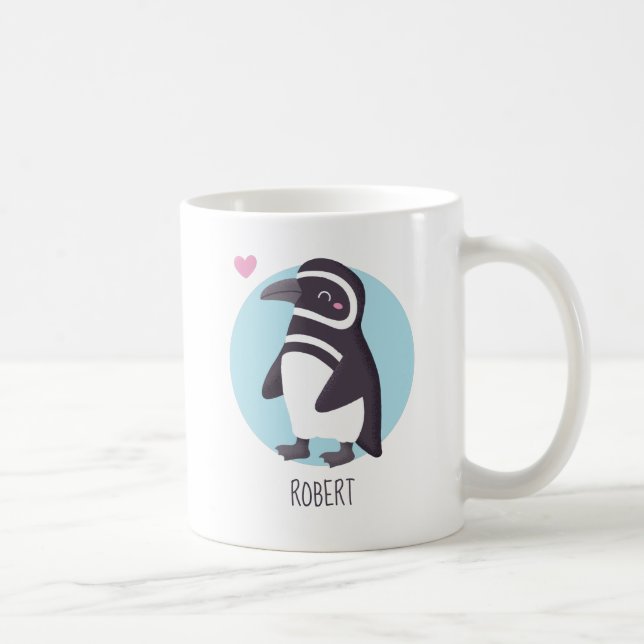 Mug Cute Penguin Boyfriend Correspondance personnalisé (Droite)