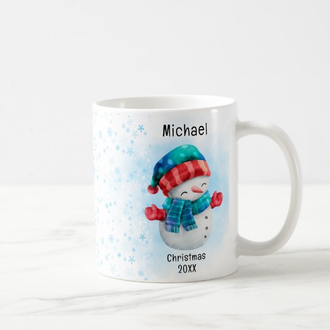Mug Cute penguin Personalized Name Christmas (Droite)